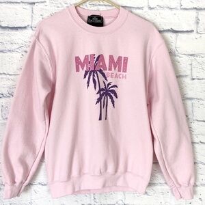 Alla Berman pink Miami crewneck sweatshirt XS